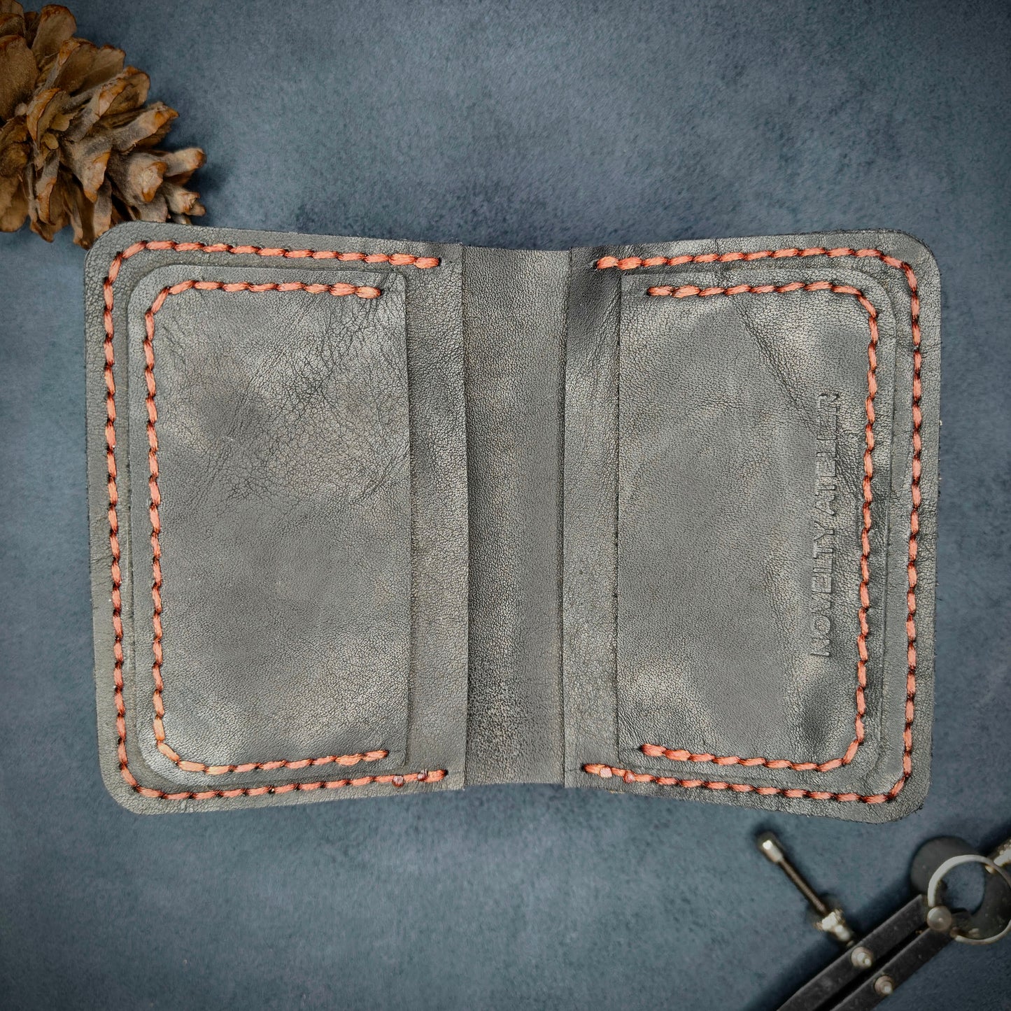 THE MIRAGE Bi-Fold Leather Wallet (Black) - Novelty Atelier