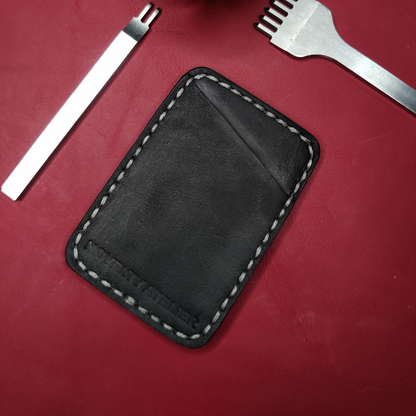 "Houdini" Minimalist card holder (All Black) - Novelty Atelier