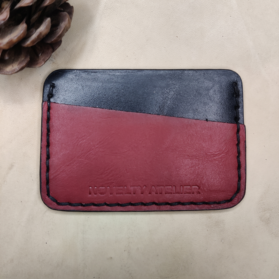 "Houdini" Minimalist card holder (Red and black) - Novelty Atelier