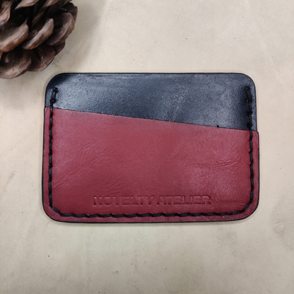 "Houdini" Minimalist card holder (Red and black) - Novelty Atelier