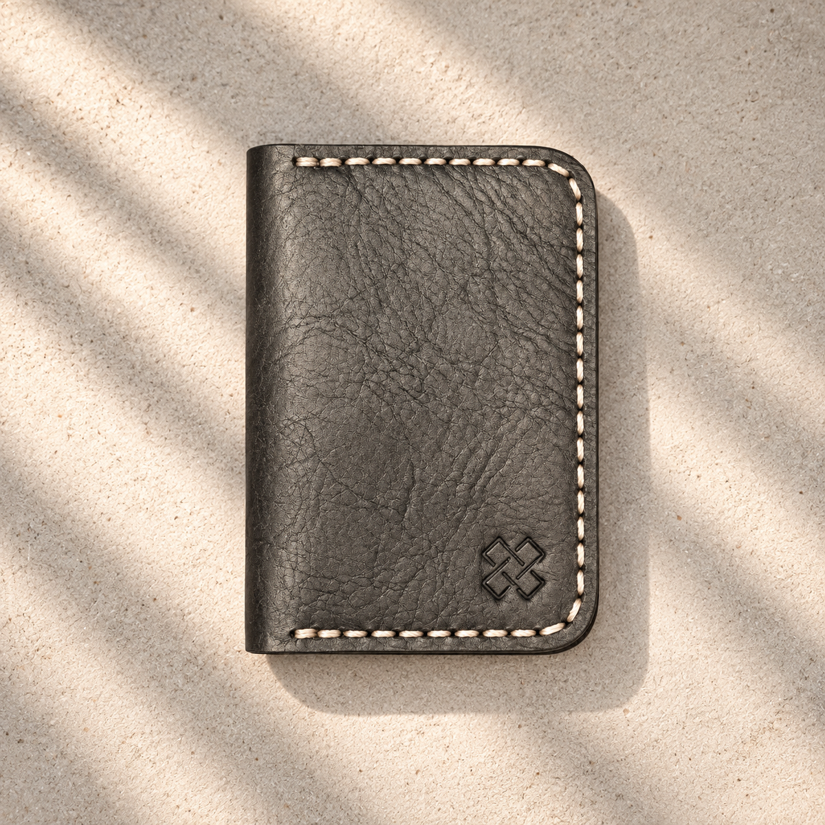 THE COPPERFIELD Bi-Fold Leather Card Holder (Black) - Novelty Atelier