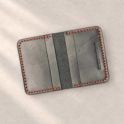 THE COPPERFIELD Bi-Fold Leather Card Holder (Black) - Novelty Atelier