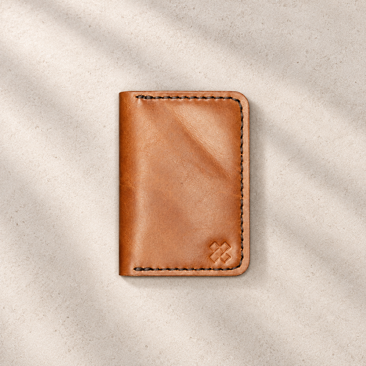 THE COPPERFIELD Bi-Fold Leather Card Holder (Brown) - Novelty Atelier