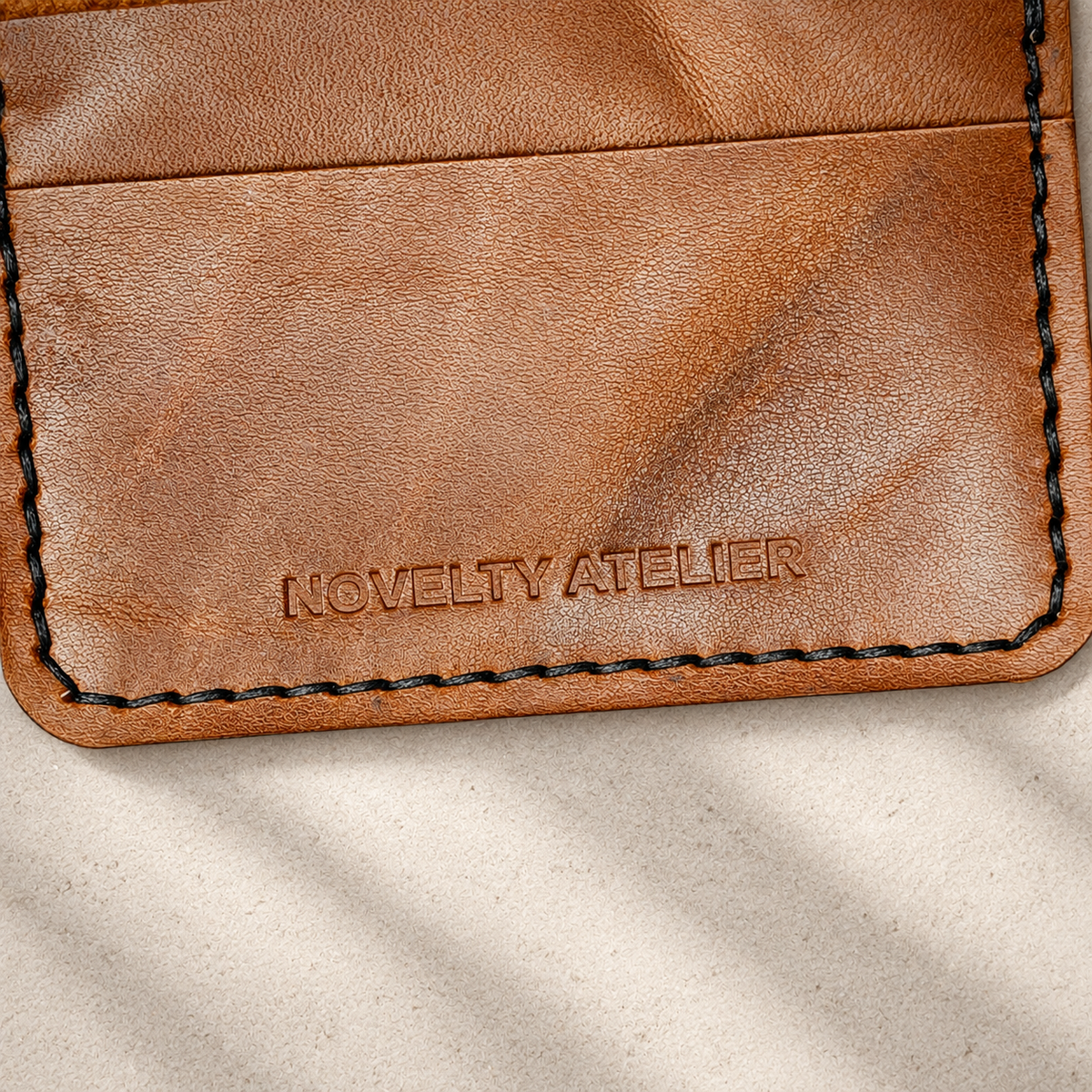 THE COPPERFIELD Bi-Fold Leather Card Holder (Brown) - Novelty Atelier