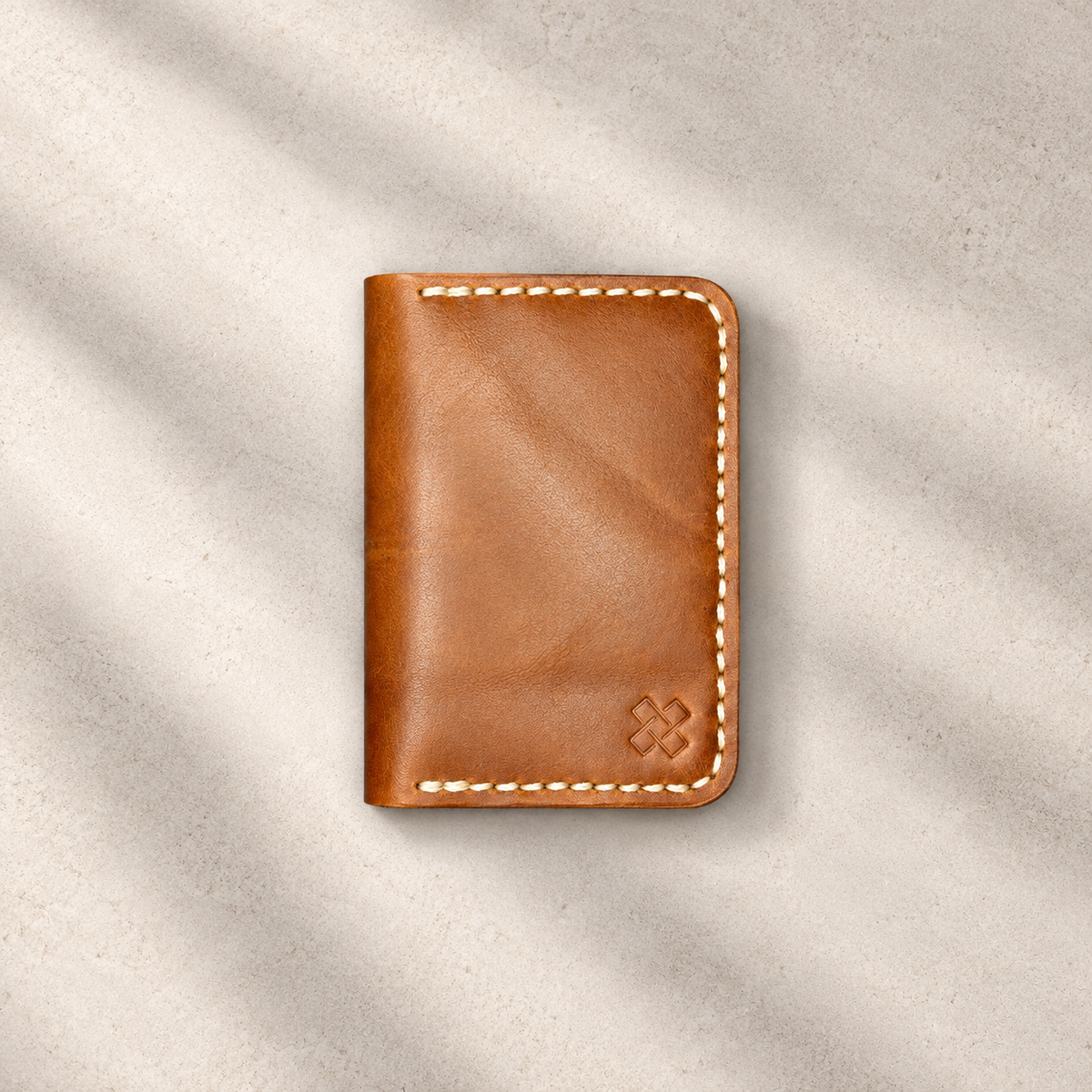 THE COPPERFIELD Bi-Fold Leather Card Holder (Brown) - Novelty Atelier