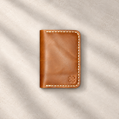 THE COPPERFIELD Bi-Fold Leather Card Holder (Brown) - Novelty Atelier