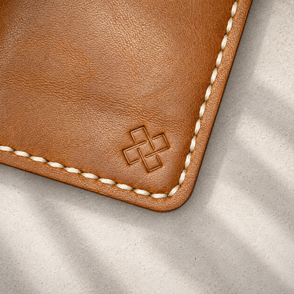 THE COPPERFIELD Bi-Fold Leather Card Holder (Brown) - Novelty Atelier