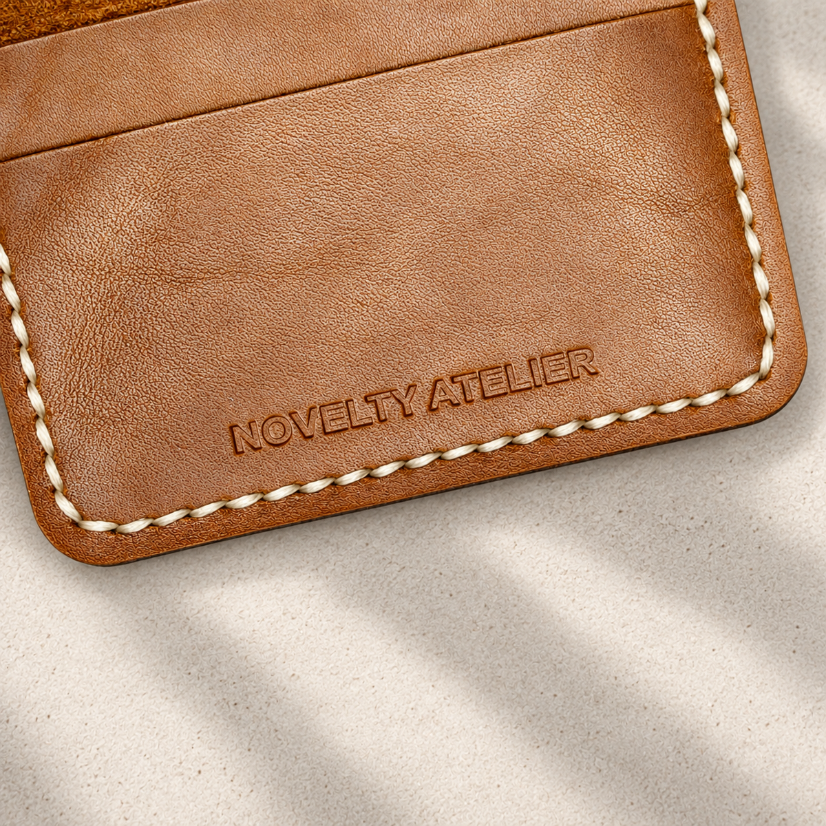 THE COPPERFIELD Bi-Fold Leather Card Holder (Brown) - Novelty Atelier