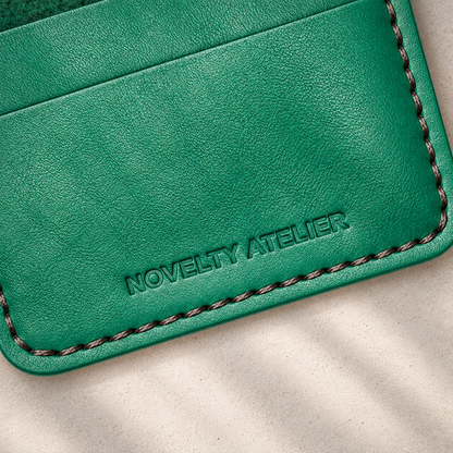 THE COPPERFIELD Bi-Fold Leather Card Holder (Green) - Novelty Atelier
