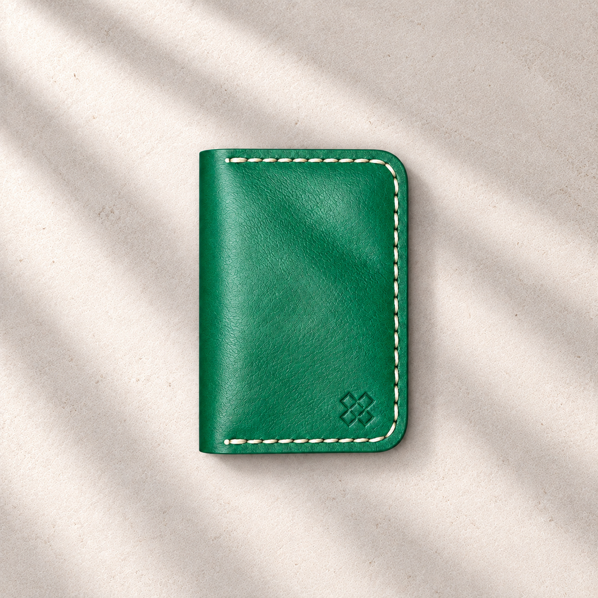 THE COPPERFIELD Bi-Fold Leather Card Holder (Green) - Novelty Atelier