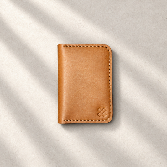 THE COPPERFIELD Bi-Fold Leather Card Holder (Tann) - Novelty Atelier
