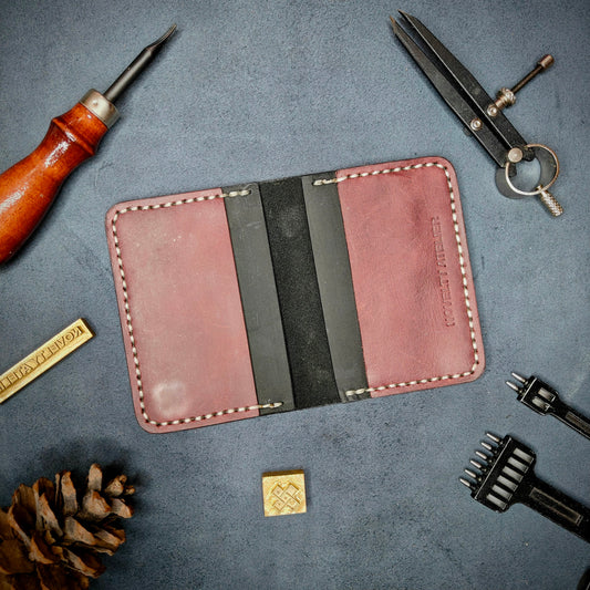 THE COPPERFIELD Bi-Fold Card Holder (Black and Purple)