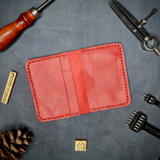 THE COPPERFIELD Bi-Fold Card Holder (Red)