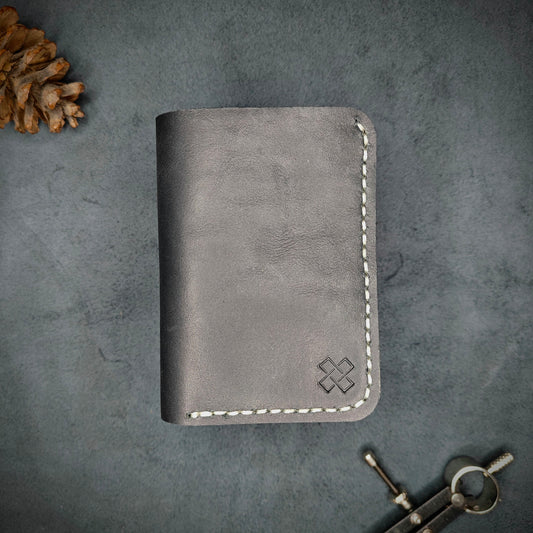 THE MIRAGE Bi-Fold Leather Wallet (Navy Blue) - Novelty Atelier