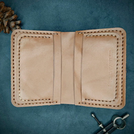 THE MIRAGE Bi-Fold Leather Wallet (Brown) - Novelty Atelier