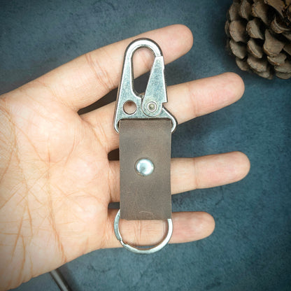 Brown EDC Snap Hook Keychain
