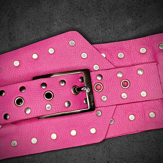 Pink Studded Designer Belt