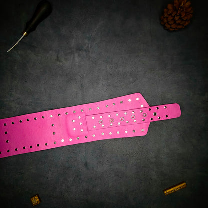 Pink Studded Designer Belt
