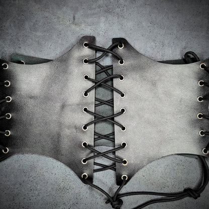 Black Leather Under bust Corset