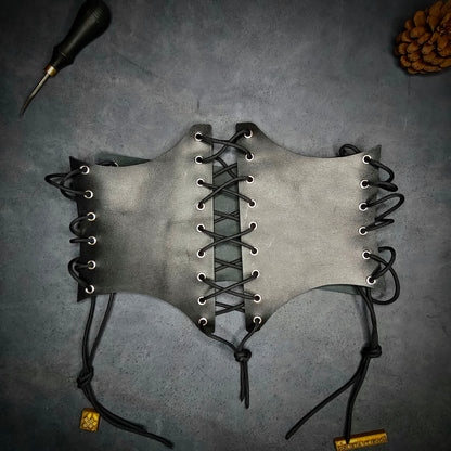 Black Leather Under bust Corset