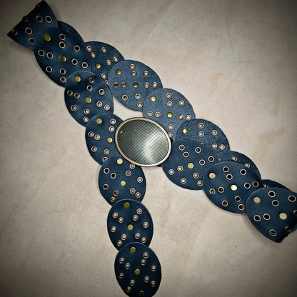 Vintage Disk Leather Belt