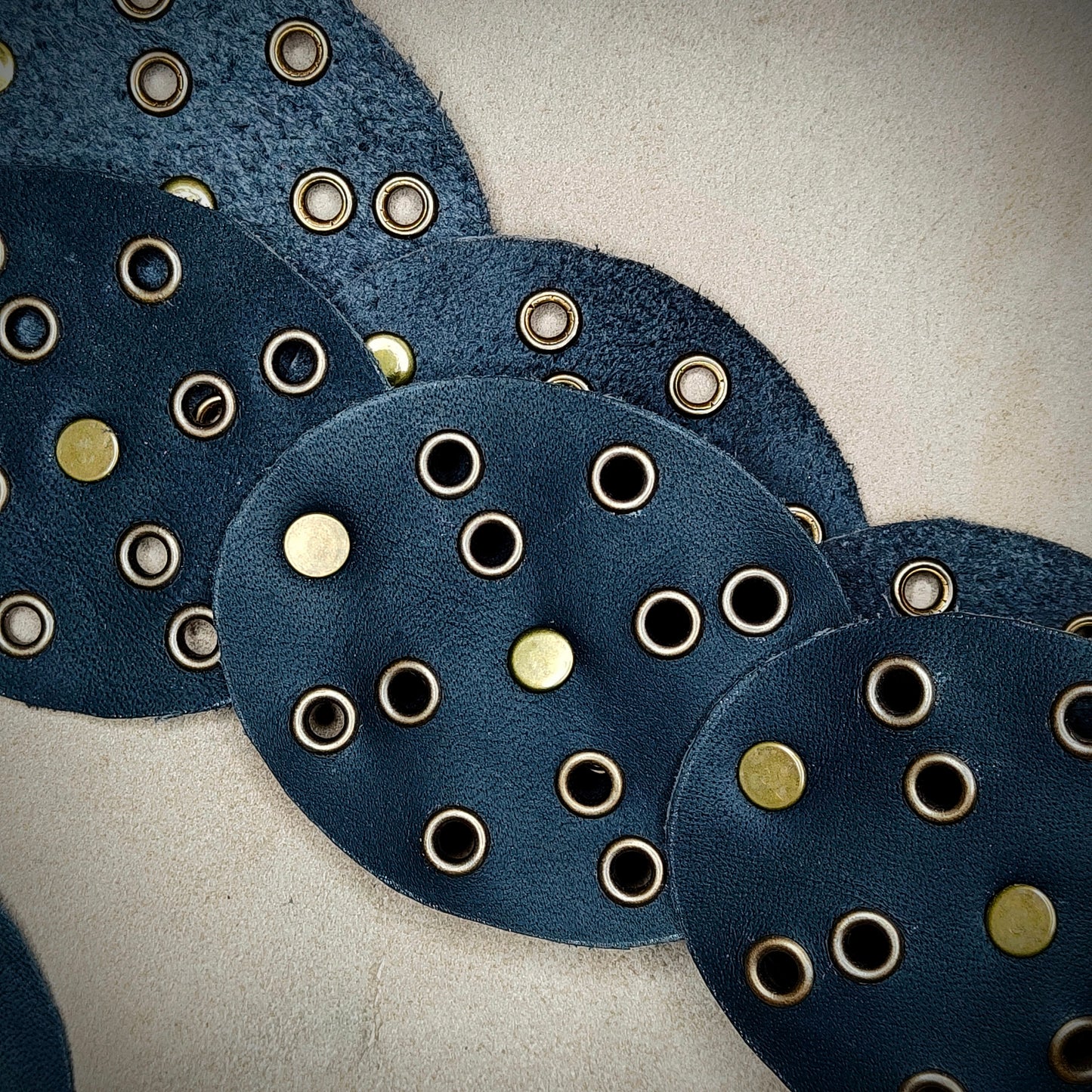 Vintage Disk Leather Belt