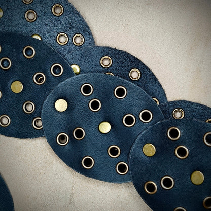 Vintage Disk Leather Belt