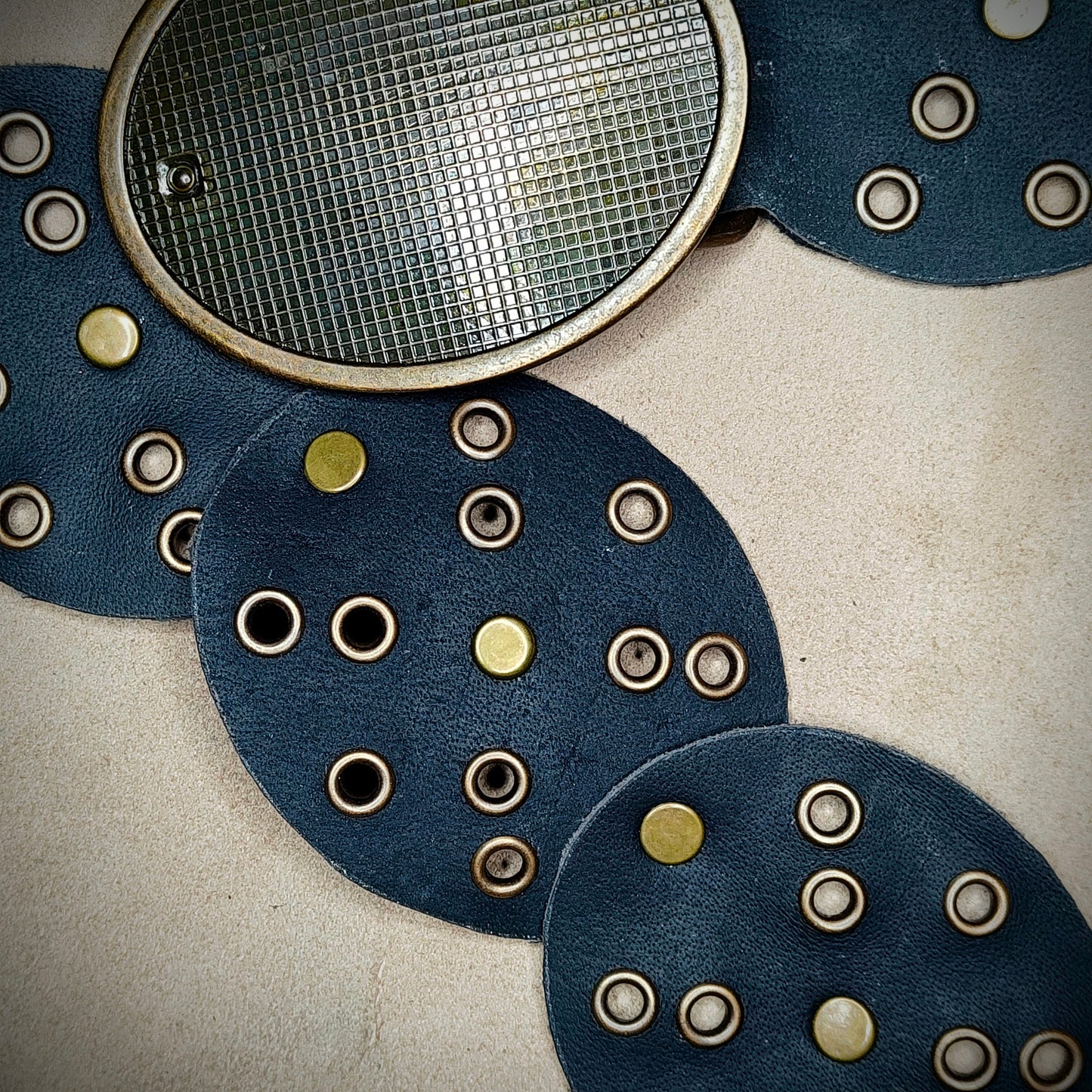 Vintage Disk Leather Belt