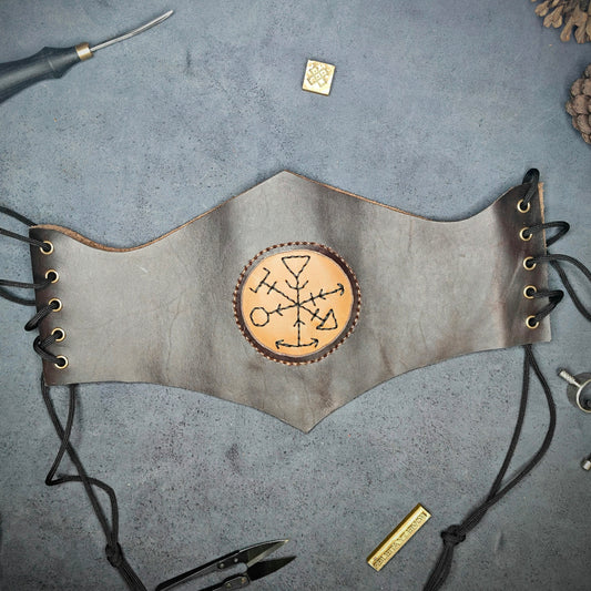 Dark Leather Under bust Corset